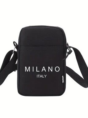 MILANO Black Compact Crossbody Sling Bag for Men